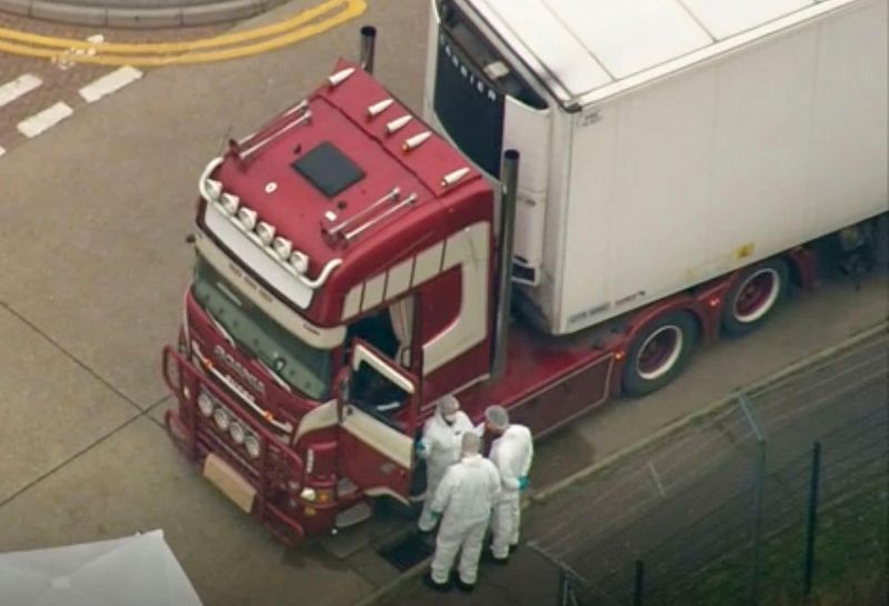 39 bodies found inside truck container in Britain