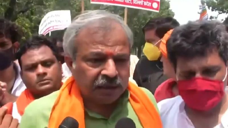 BJP holds protest against vandalisation of Maharaja Ranjit Singh’s statue