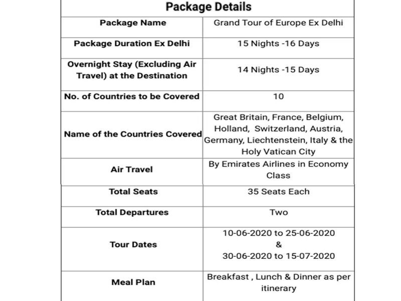 Tour Package 