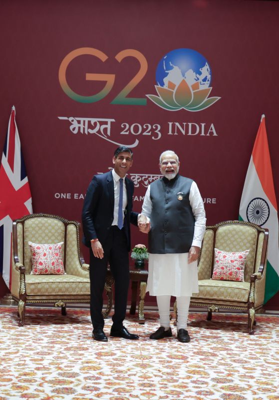 PM Modi, Rishi Sunak Hold Bilateral Meeting During G20 Summit