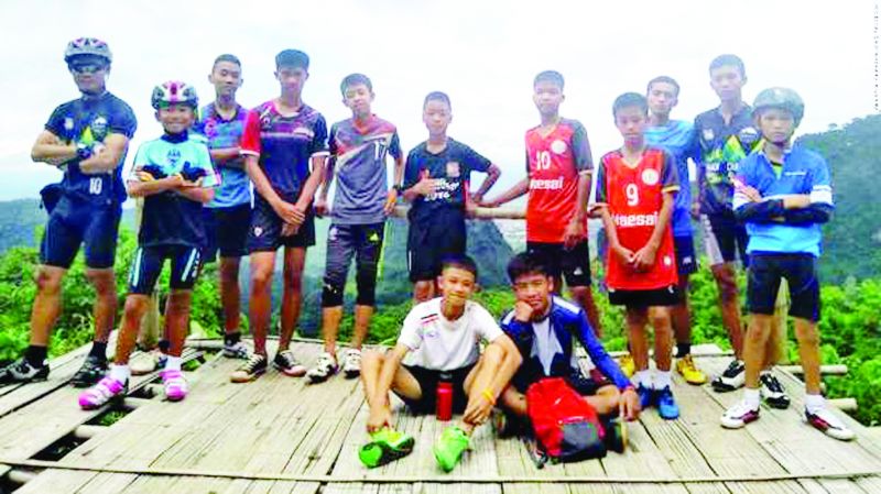 Thailand Footbal Players in Cave