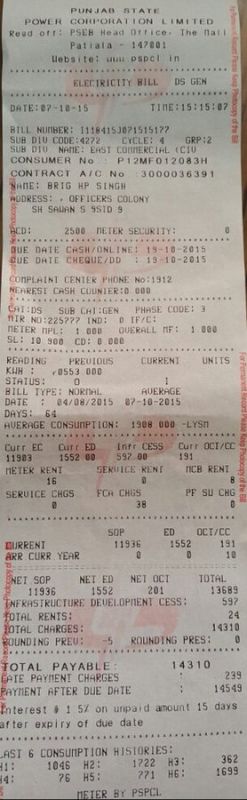 Electricity Bill