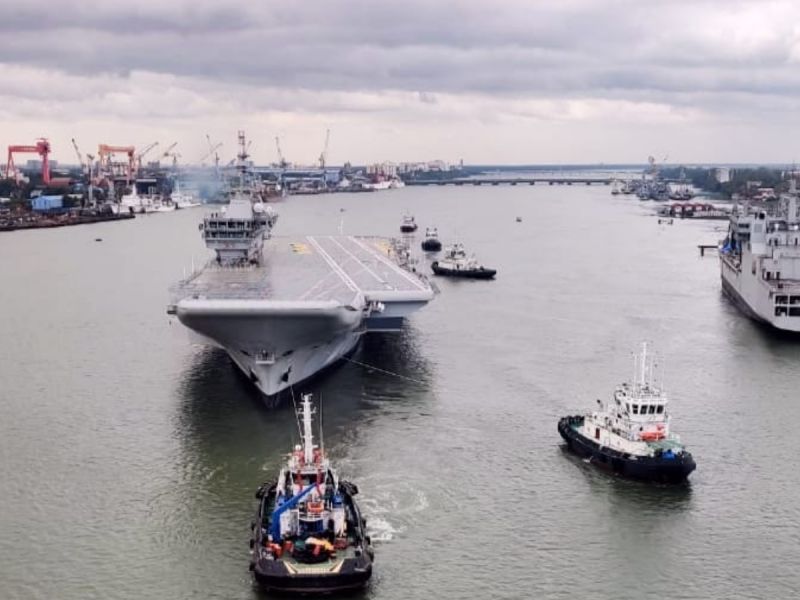 India's first indigenous aircraft carrier Vikrant begins sea trial 