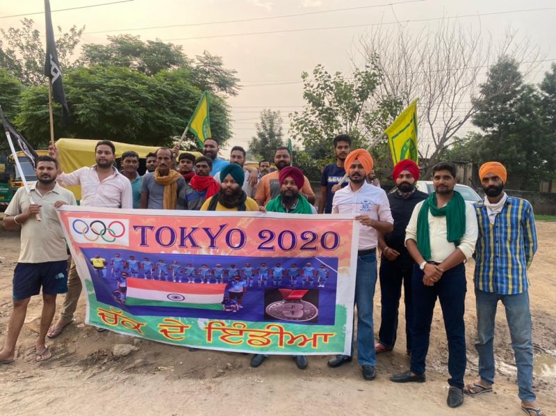 Celebration of historic victory of Indian hockey team