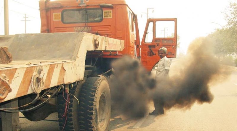 pollution caused by trucks