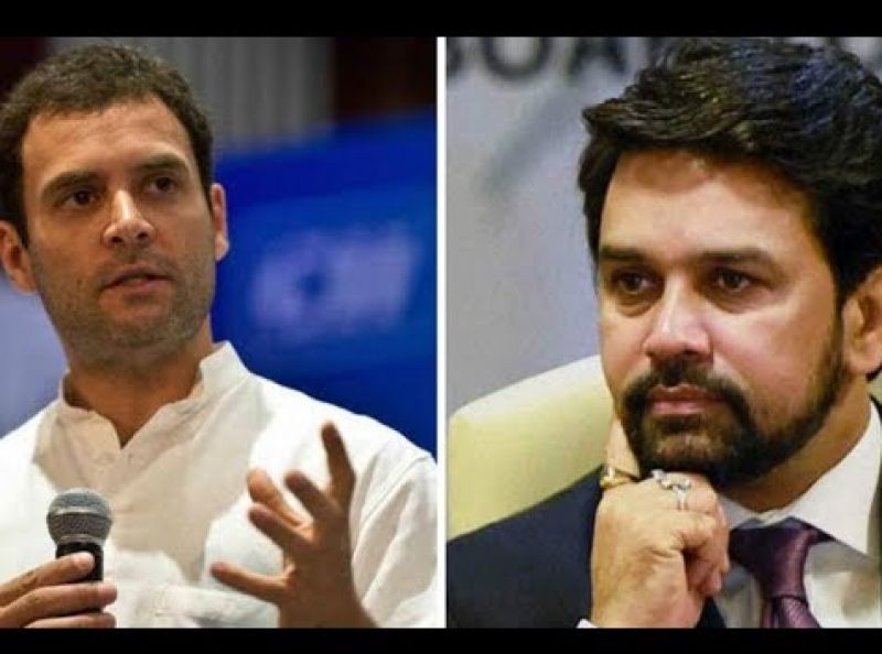 Rahul Gandhi and Anurag Thakur