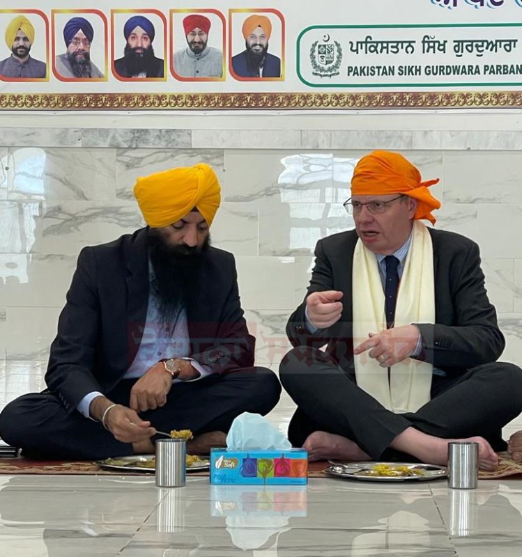 Ambassador of Belgium Philippe Bronchain visit Gurudwara Kartarpur Sahib