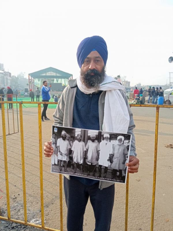 Gurtej Singh reaches Singhu on foot from Jalandhar