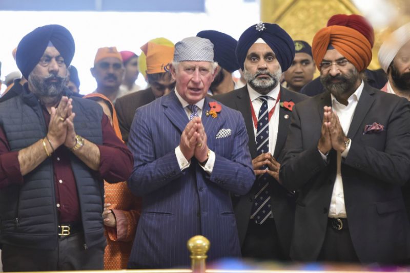 Prince Charles visits Bangla Sahib gurdwara