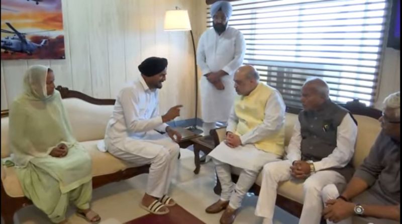 Sidhu Moose Wala’s family met Union Home Minister Amit Shah in Chandigarh