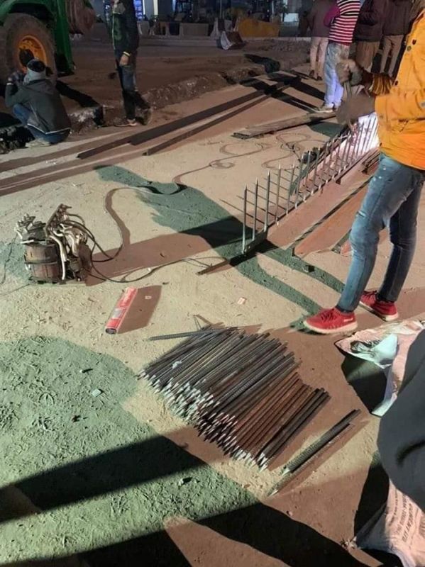 concrete wall on Ghazipur border concrete wall on Ghazipur border