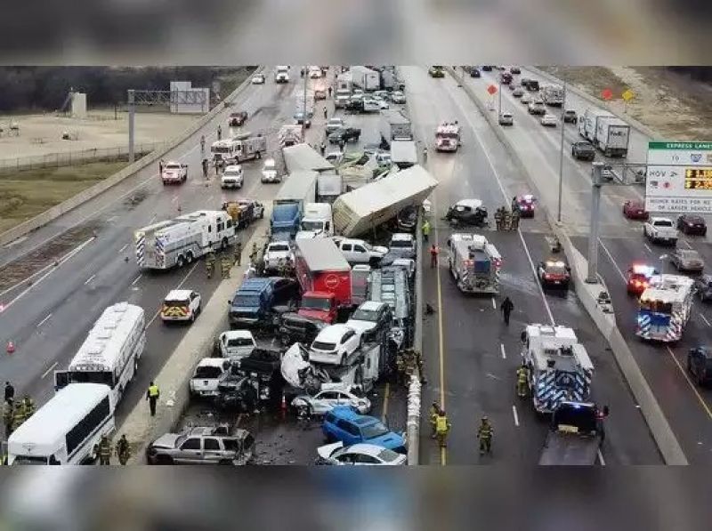 Nearly 100 Vehicles Crash Into Each Other In US