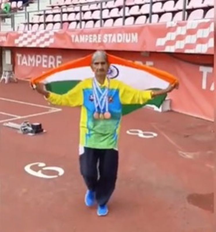 Bhagwani devi wins gold in 100m