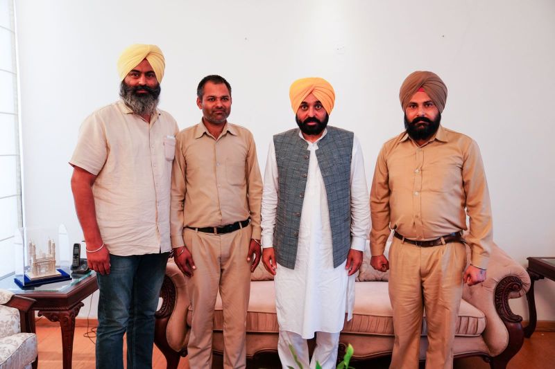 CM Bhagwant Mann Honours Conductor, Driver Of PRTC