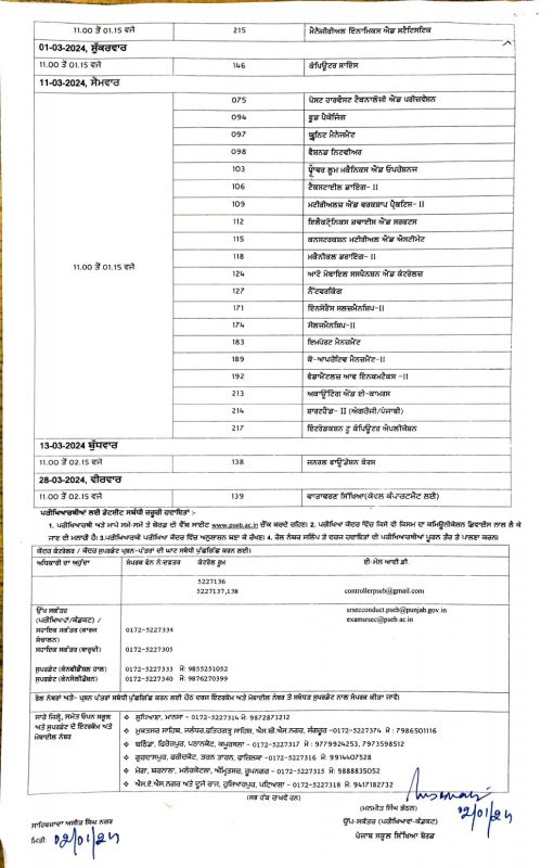 Datesheet Datesheet