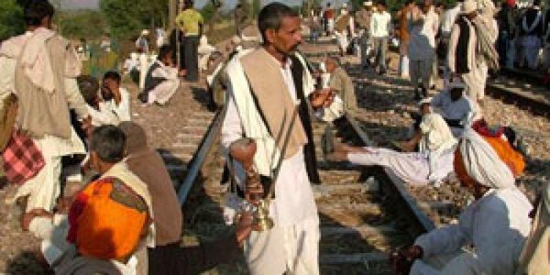Gujjar on Railway Track 