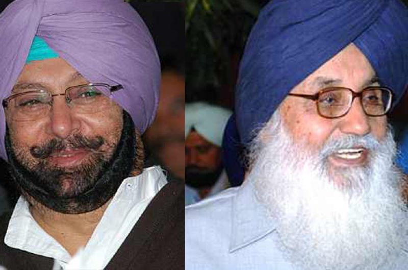 Captain Amarinder Singh and Parkash Singh Badal