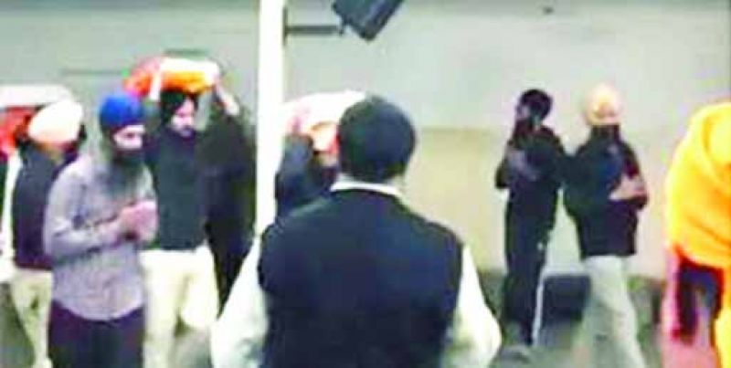 The Sikh Sangat took the Saroop from Gurdwara Sri Singh Sabha