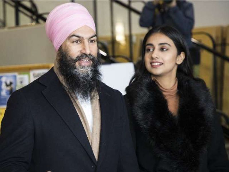 Jagmeet Singh and Gurkiran Kaur Sidhu