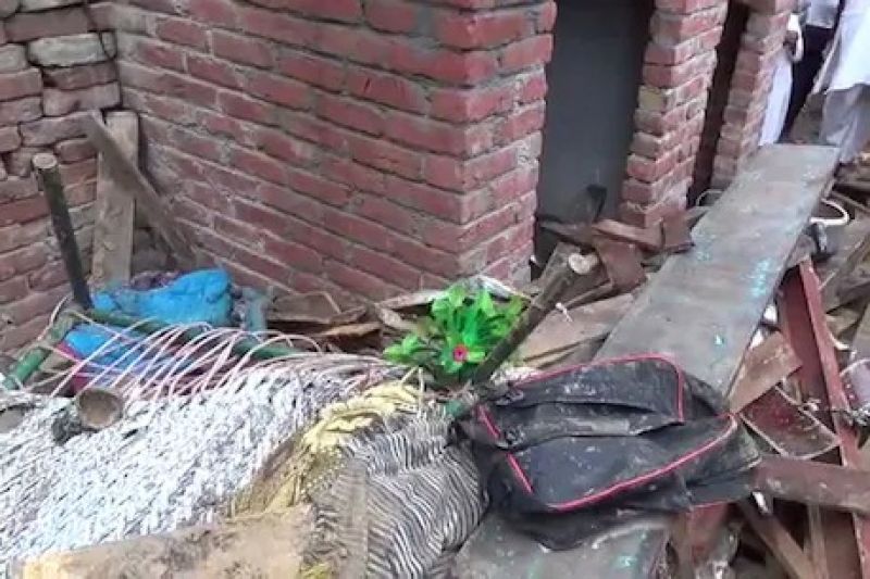 Roof collapsed due to rain