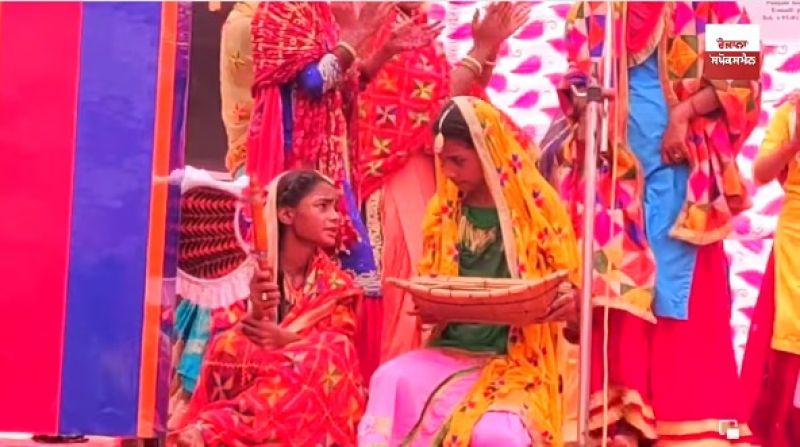 Celebrated teej festival in gurdaspur