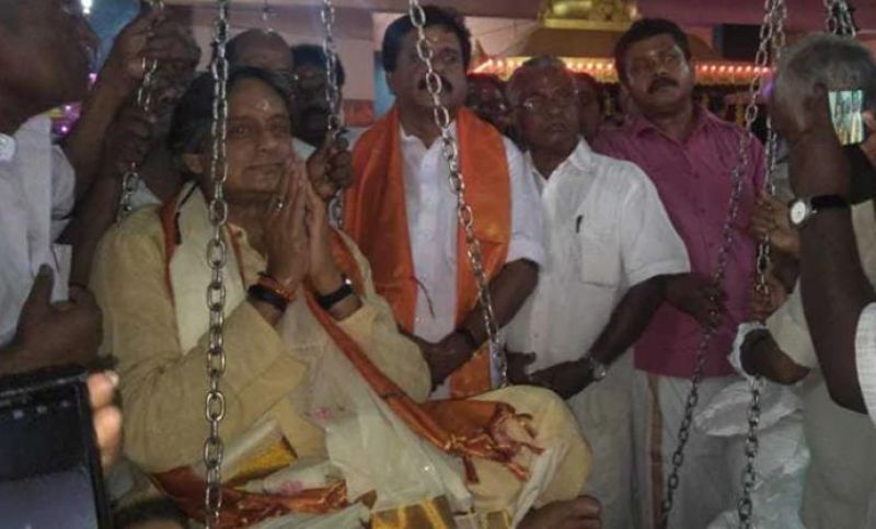 Congress MP Shashi Tharoor injured during ritual in temple