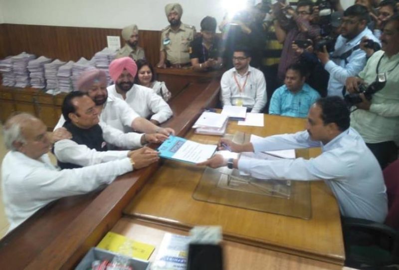 Santokh Singh Chaudhary files his nomination papers