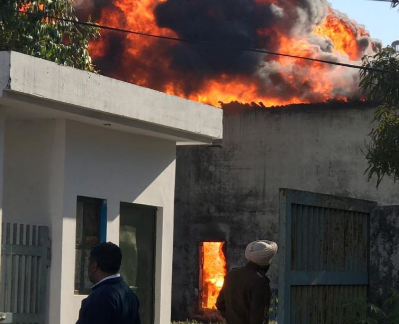 Fire in Chemical Factory