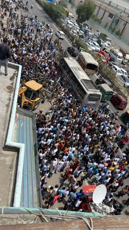 Anti-encroachment drive in Shaheen Bagh Anti-encroachment drive in Shaheen Bagh