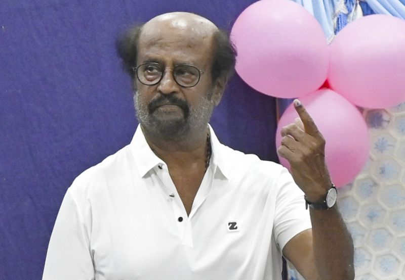 Rajinikanth votes Rajinikanth votes