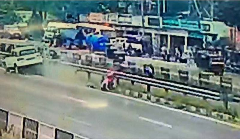 ( Tragic: Two girls crossing the road were hit by a speeding car)