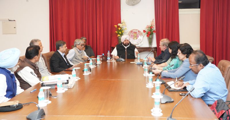 Captain Amarinder Singh meeting with World Bank delegation
