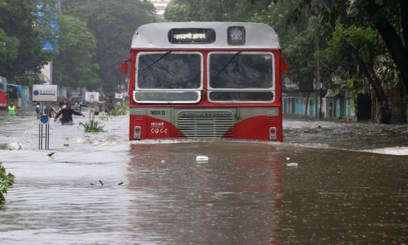 Rain, flood, landslides hit normal life in india