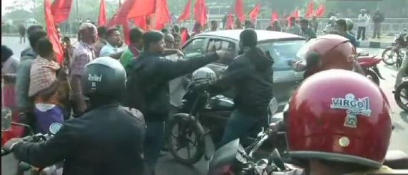 Central workers organizations start 2 day strike