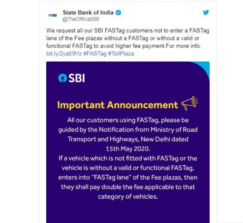 SBI Tweet