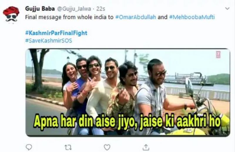 Such reactions have taken place in Kashmir