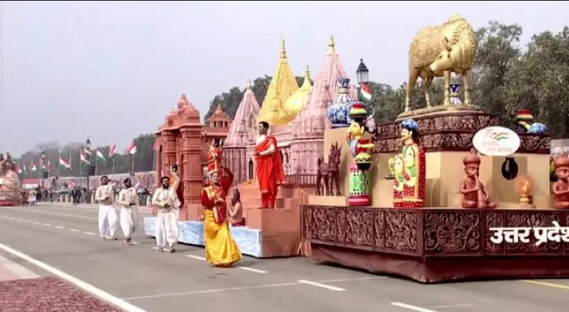 Cultural of Kashi Vishwanath corridor in Varanasi at the Republic Day parade Cultural of Kashi Vishwanath corridor in Varanasi at the Republic Day parade