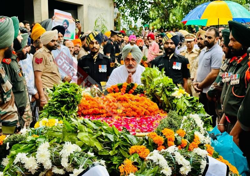 Jawan Pardeep Singh cremated with full military honours Jawan Pardeep Singh cremated with full military honours