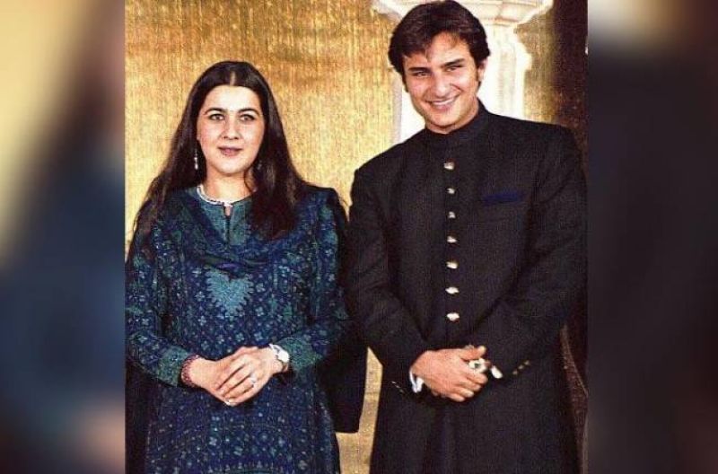 saif ali khan with his first wife Amrita Singh saif ali khan with his first wife Amrita Singh