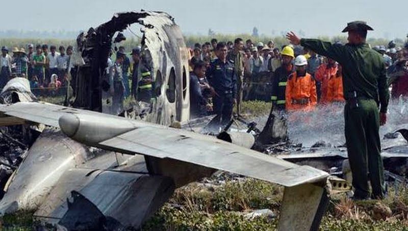 Military plane crashes in Myanmar