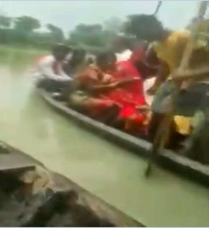 the bridegroom reached home on boat