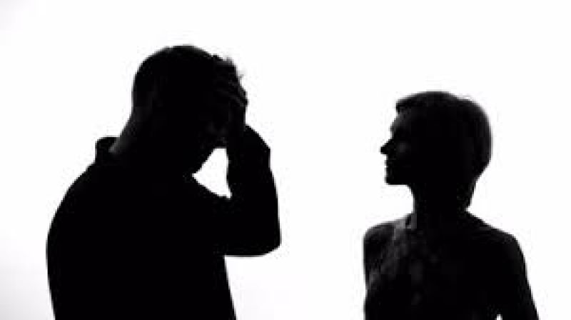 Husband wife talking Husband wife talking