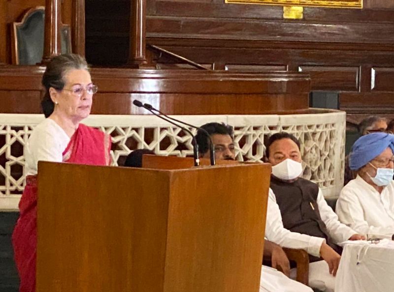 Sonia Gandhi at CPP meeting