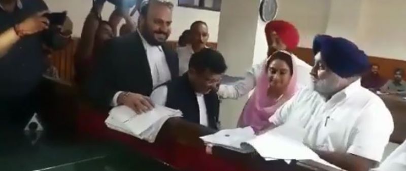 Sukhbir Singh Badal and Harsimrat Kaur Badal 