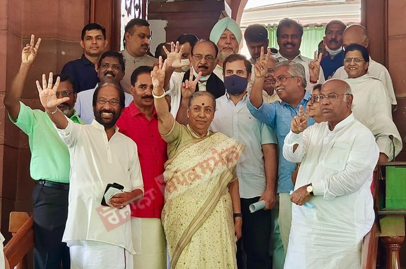 Margaret Alva filed nomination for the vice presidential election