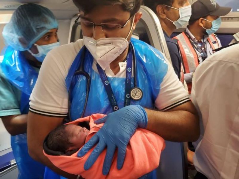 birth to baby girl during IndiGo flight