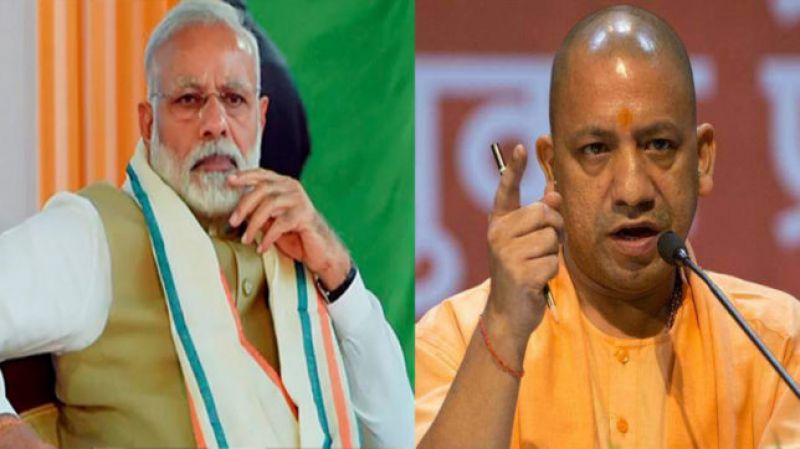 Narendra Modi With Yogi Adityanath