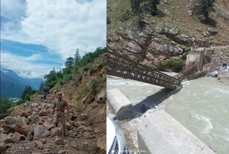 Himachal Pradesh stones fall on tourist vehicle