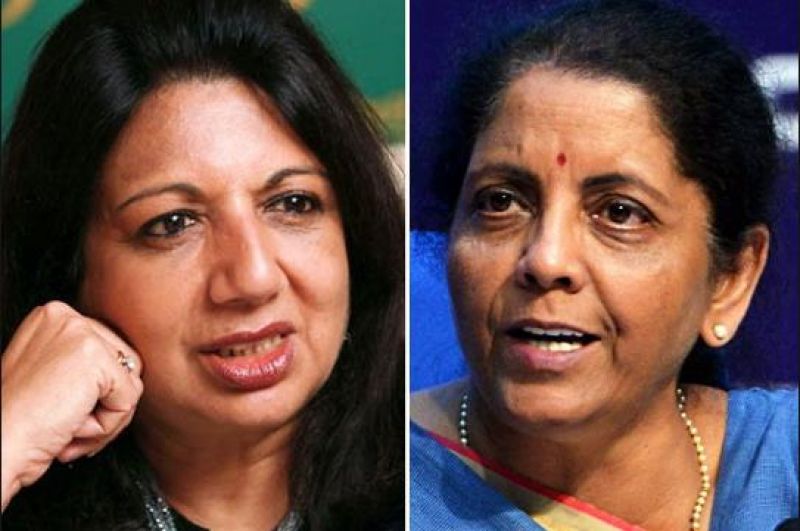  Nirmala Sitharaman And Kiran Mazumdar Shaw 
