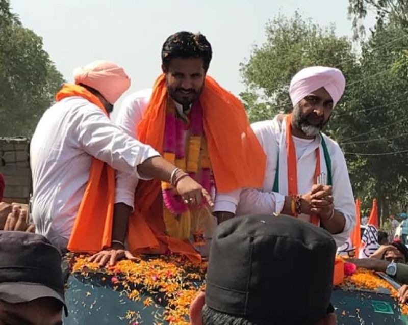Amrinder Singh Raja Warring during rally
